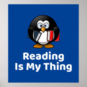 Lesen ist mein Pinguin-Poster Poster