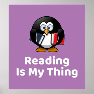 Lesen ist mein Pinguin-Poster Poster