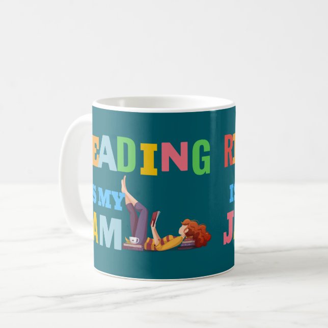 Lesen ist mein Spiel Kaffeetasse (Vorderseite Links)