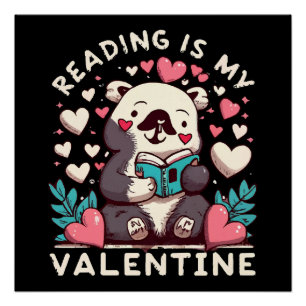 Lesen ist mein Valentinstag Poster