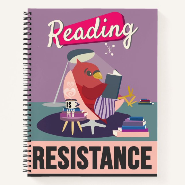 "Lesen ist mein Widerstand" Notizbuch (Vorderseite)
