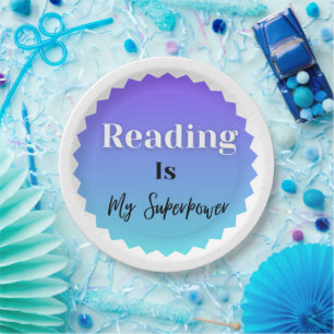 Lesen ist meine Supermacht Pappteller