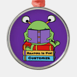Lesen ist Spaß an Niedlicher Alien Ornament Aus Metall