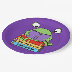 Lesen ist Spaß an Niedlicher Alien Pappteller