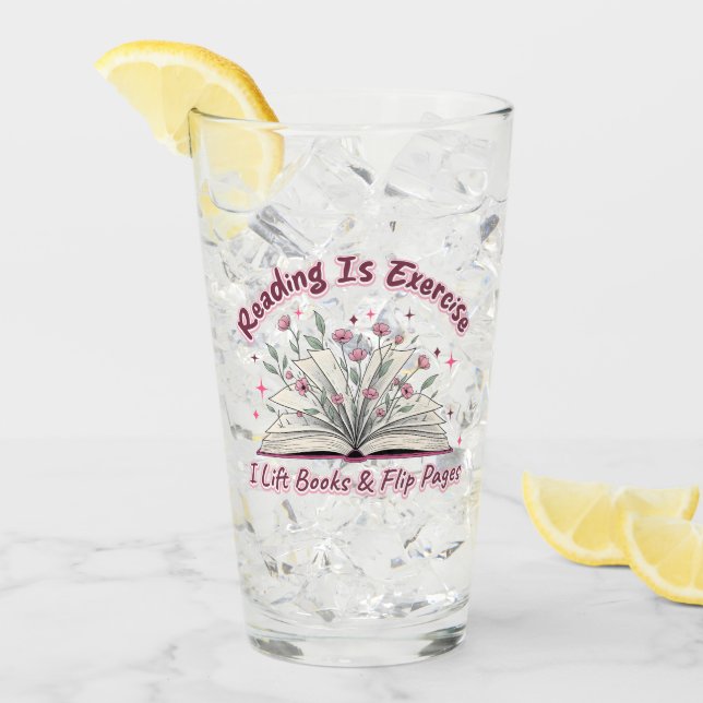 Lesen ist Übung... Glas (Vorderseite Ice)