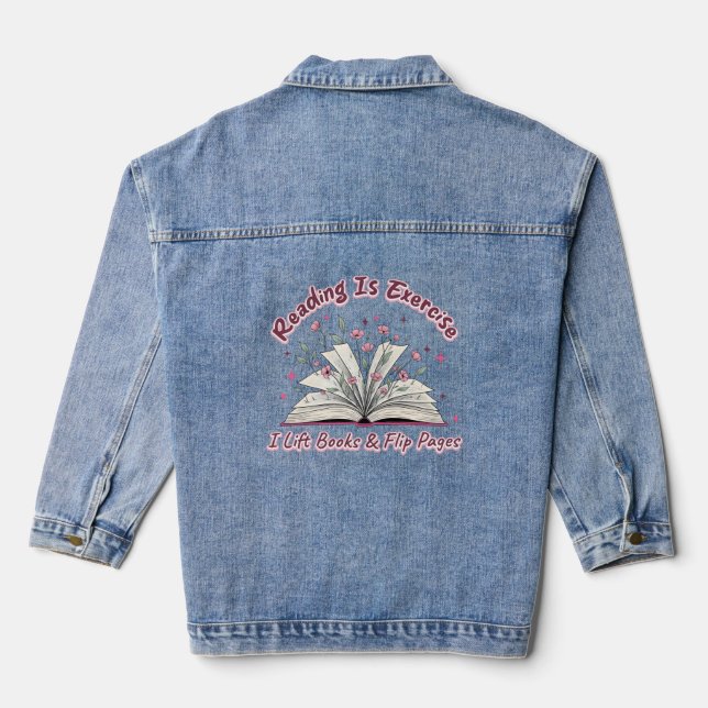 Lesen ist Übung... Jeansjacke (Rückseite)