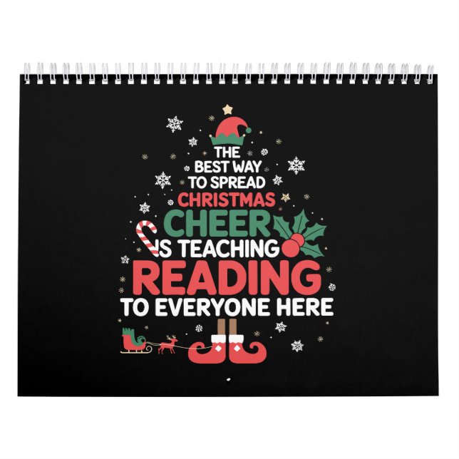 Lesen Lehrer Weihnachten Elf Xmas Cheer Kalender (Titelbild)