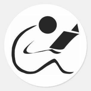 Lesen, lesen, Aufkleber lesen