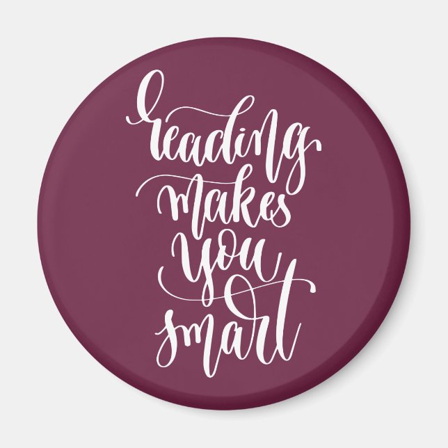 Lesen macht Sie intelligent Magnet (Vorne)