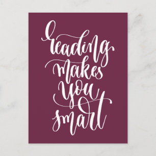 Lesen macht Sie intelligent Postkarte