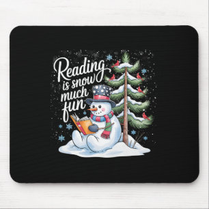 Lesen macht so viel Spaß Weihnachtsbücher Schneema Mousepad