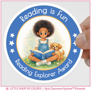 Lesen macht Spaß Reading Explorer Auszeichnung Runder Aufkleber