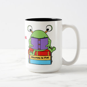Lesen macht Spaß Süßes Buch Liebhaber Alien Tasse