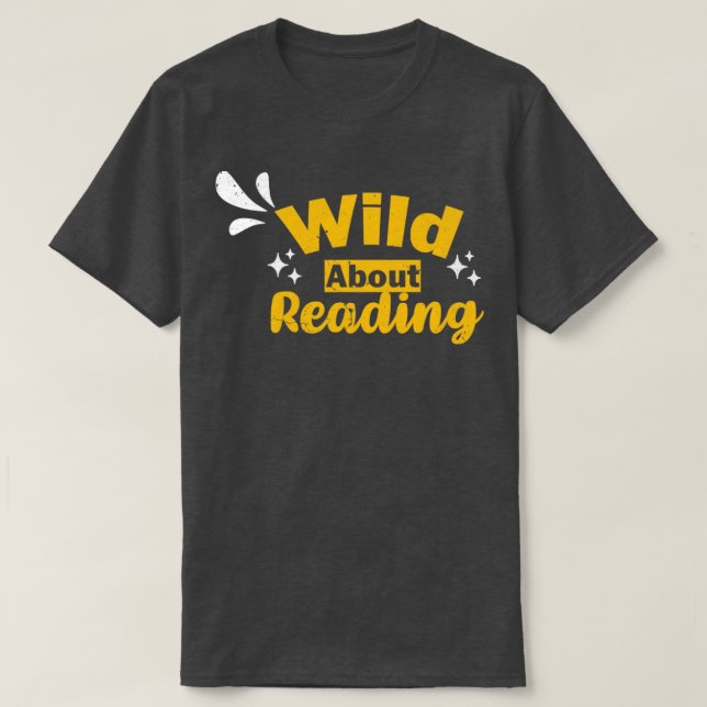 Lesen mit Büchern und Büchern zum Lesen T-Shirt (Design vorne)