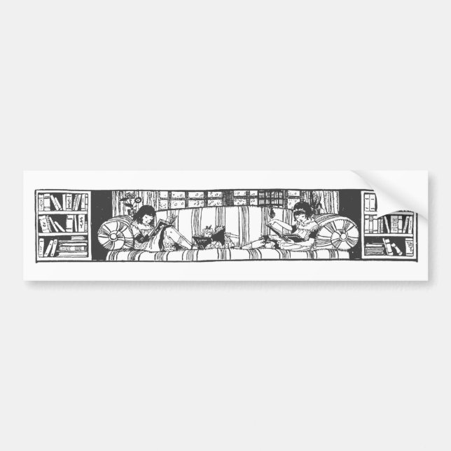 Lesen mit Dolly Autoaufkleber (Vorne)