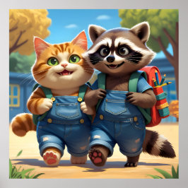 Lesen, Rechtschreibung, Rucksäcke und Lächeln V2 Poster