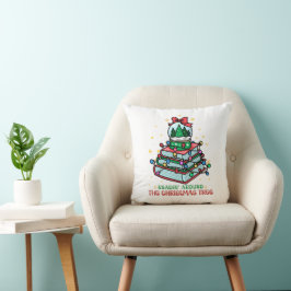 Lesen rund um den Weihnachtsbaum Buchliebhaber Kissen