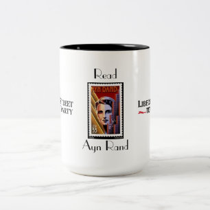 Lesen Sie Ayn Rand-Tasse Zweifarbige Tasse
