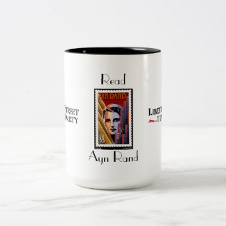 Lesen Sie Ayn Rand-Tasse Zweifarbige Tasse