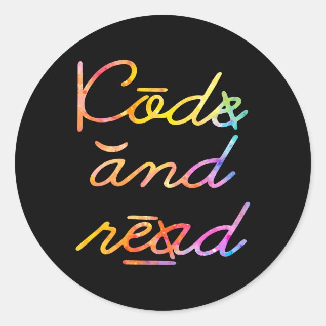 Lesen Sie das Bewusstsein für Dyslexie Runder Aufkleber (Vorderseite)