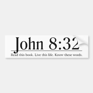 Lesen Sie das Bibel-John-8:32 Autoaufkleber