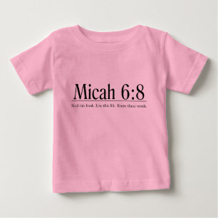 Lesen Sie das Bibel Micah 6:8 Baby T-shirt