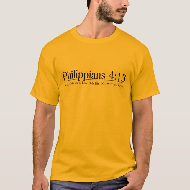 Lesen Sie das Bibelphilippians-4:13 T-Shirt (Vorderseite)
