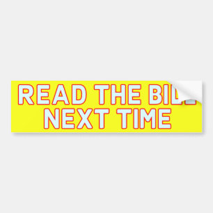 Lesen Sie den Bill-Autoaufkleber Autoaufkleber