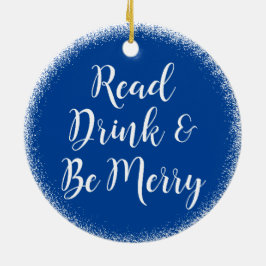 Lesen Sie den Buchclub Be Merliday Blue Keramik Ornament