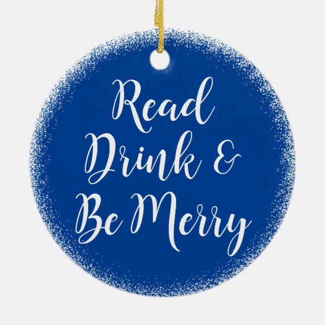Lesen Sie den Buchclub Be Merliday Blue Keramik Ornament (Hinten)