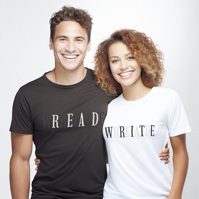 Lesen Sie den Minimalistischen Clever-T - Shirt sc (Read Write Minimalist Clever T-Shirt)