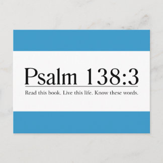 Lesen Sie die Bibel Psalm 138:3 Postkarte