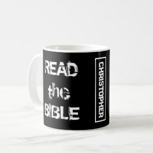 Lesen Sie die Bibel Schwarz & Weiß Kaffeetasse