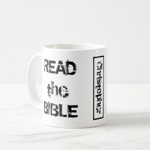 Lesen Sie die Bibel Weiß und Schwarz Kaffeetasse