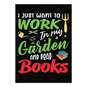 Lesen Sie die Bücher in meinem Garten Fotodruck