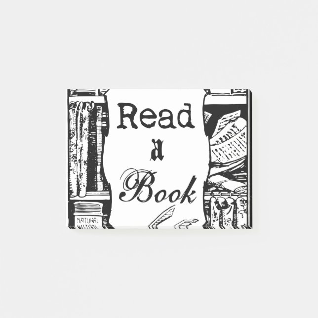 Lesen Sie ein Buch Post-it Klebezettel (Vorderseite)