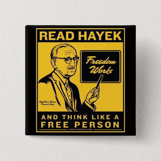 Lesen Sie Hayek Knopf Button (Vorderseite)