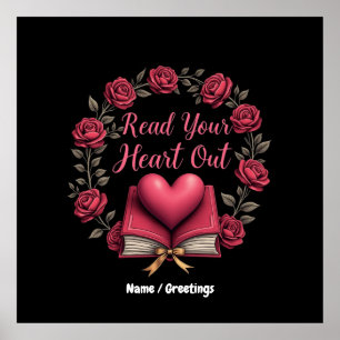 Lesen Sie Ihr Herz für Buchliebhaber Poster