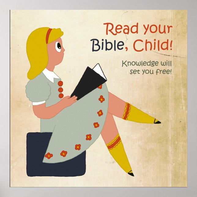Lesen Sie Ihre Bibel, Kind Poster (Vorne)