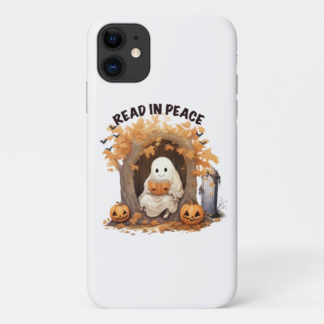 Lesen Sie in Peace Boo Ghost Case-Mate iPhone Hülle (Rückseite)