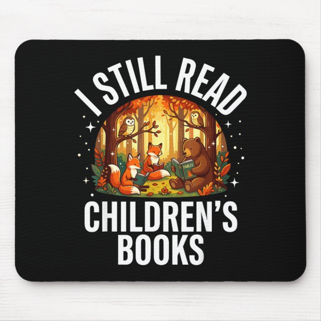 Lesen Sie Kinderbücher - Waldtier Eulenbuch Mousepad (Vorne)