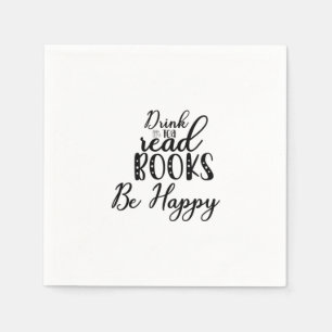 Lesen Sie Kunst Drink Tee Lesen Sie Bücher sind gl Serviette