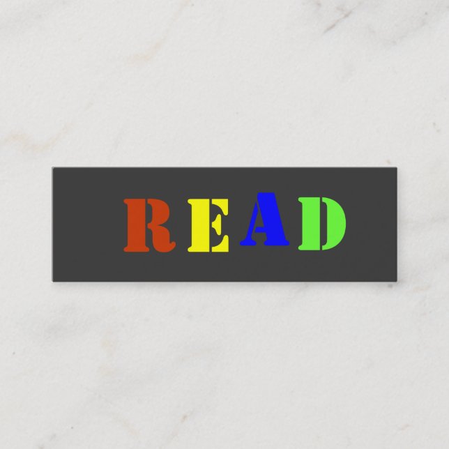 LESEN Sie Lesezeichen, um besonders anzufertigen Mini Visitenkarte (Vorderseite)