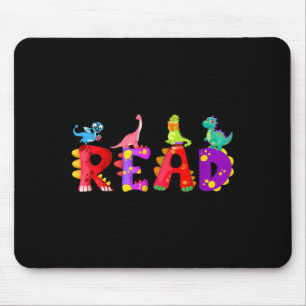 Lesen Sie lustiger Dinosaurier T-Rex Dino-Buchlieb Mousepad