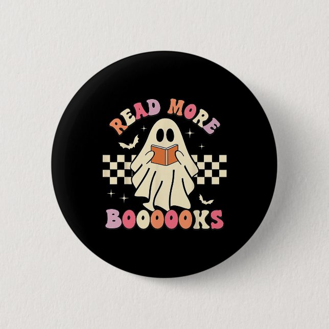 Lesen Sie mehr Booooks Niedlich Ghost Read more Bo Button (Vorderseite)