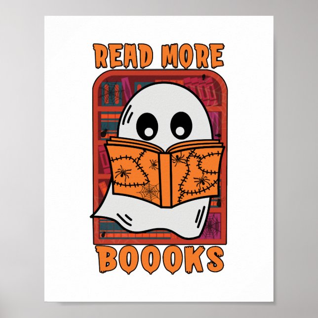 Lesen Sie mehr Bücher Bibliothek Ghost Reading Hal Poster (Vorne)