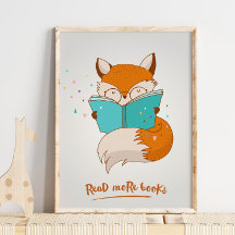 Lesen Sie mehr Bücher Fox Wall Print | Fox Wall Pr