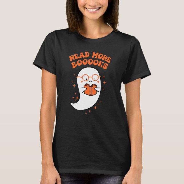 Lesen Sie mehr Bücher Halloween Boooks Ghost Boo T-Shirt (Vorderseite)