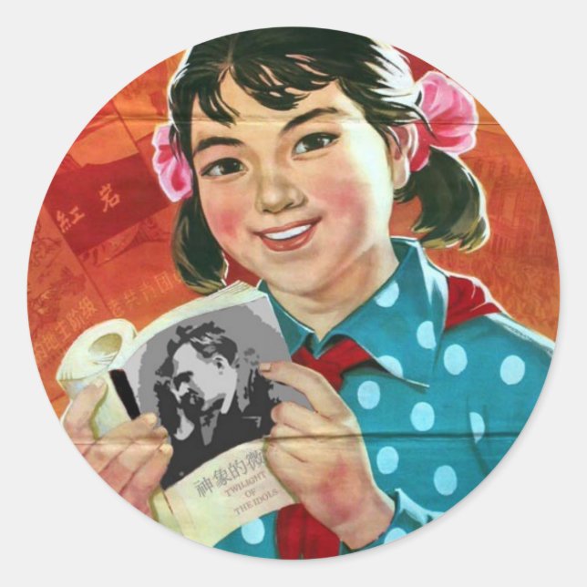 Lesen Sie mehr Bücher, lesen Sie gute Bücher Runder Aufkleber (Vorderseite)