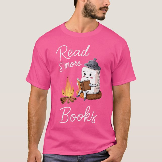 Lesen Sie mehr Bücher Niedliche Campfire Lesekarte T-Shirt (Vorderseite)